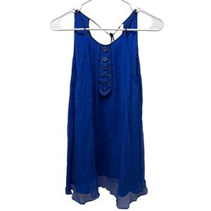 Walter Baker Royal Blue Chiffon Sleeveless Top